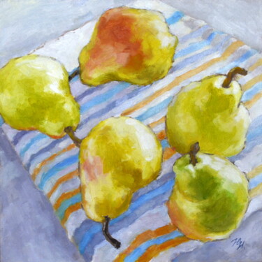 "Yellow Pears Still…" başlıklı Tablo Yulia Ivanova tarafından, Orijinal sanat, Petrol