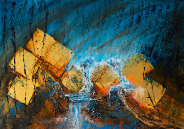 Peinture intitulée "Orfèvre" par Françoise Dugourd-Caput, Œuvre d'art originale, Huile Monté sur Châssis en bois