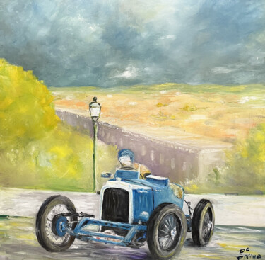 "Vauxhall au circuit…" başlıklı Tablo Daniel Fongauffier tarafından, Orijinal sanat, Akrilik Ahşap Sedye çerçevesi üzerine m…