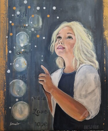 Peinture intitulée "SPERANZA" par Karine Colombani, Œuvre d'art originale, Acrylique Monté sur Châssis en bois