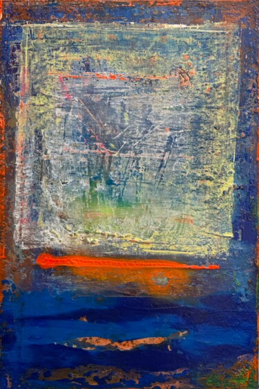 Pintura intitulada "The Line of Silence" por Viki Smoliar, Obras de arte originais, Acrílico Montado em Armação em madeira