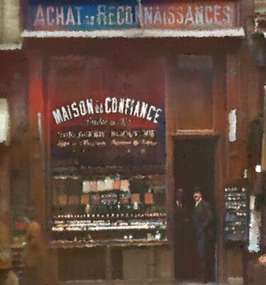 Digital Arts titled "Maison de confiance" by Russell Newell, Original Artwork, 2D Digital Work