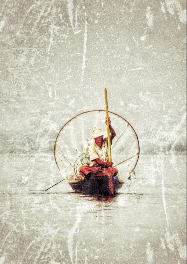 Photographie intitulée "le pêcheur" par Benboye56, Œuvre d'art originale, Photographie manipulée