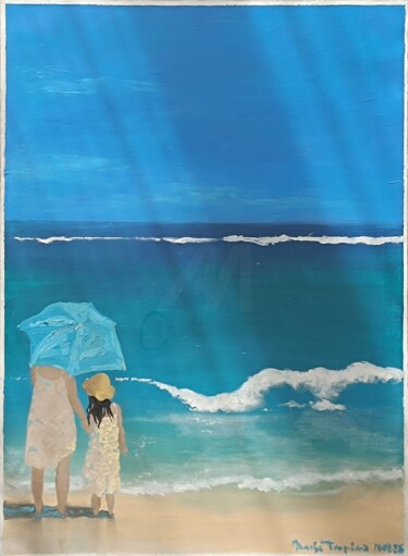 Peinture intitulée "Fragile Moment" par Daria Tropina, Œuvre d'art originale, Huile Monté sur Panneau de bois