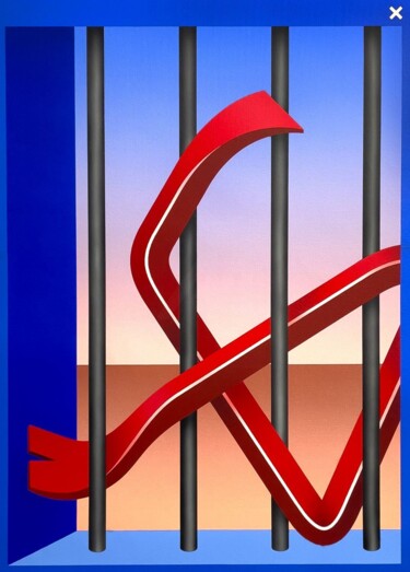 Peinture intitulée "Window View 16 - Sw…" par Low Bros, Œuvre d'art originale, Huile Monté sur Châssis en bois