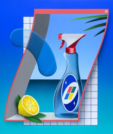 Peinture intitulée "Window View 11 - Wi…" par Low Bros, Œuvre d'art originale, Huile Monté sur Châssis en bois