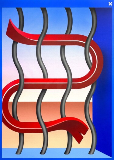 Peinture intitulée "Window View 17 - Sw…" par Low Bros, Œuvre d'art originale, Huile Monté sur Châssis en bois