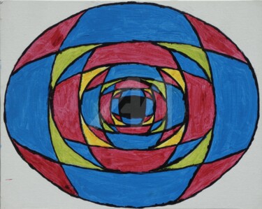 Malerei mit dem Titel "Round 2" von Tarvo Merkällinen, Original-Kunstwerk, Acryl