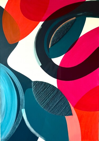 Peinture intitulée "Spring sunset 4" par Laura Dujoncquoy, Œuvre d'art originale, Acrylique