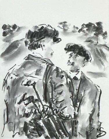 "Golf." başlıklı Resim Victoria General tarafından, Orijinal sanat, Karakalem