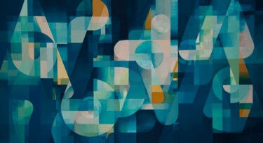 "L'attrait des profo…" başlıklı Tablo Olivier Swiz tarafından, Orijinal sanat, Akrilik Ahşap Sedye çerçevesi üzerine monte e…