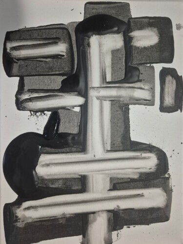 Ζωγραφική με τίτλο "fenêtre vers le pas…" από Armand De Latour, Αυθεντικά έργα τέχνης, Ακρυλικό Τοποθετήθηκε στο Ξύλινο φορε…