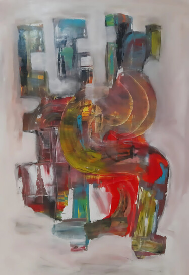 Pintura intitulada "Urban Pulse" por Elboukhari Aicha, Obras de arte originais, Acrílico