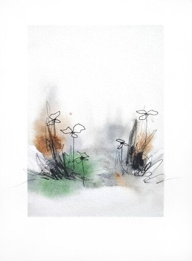 Peinture intitulée "Meadow Whisper Mini…" par Tani Soul, Œuvre d'art originale, Aquarelle