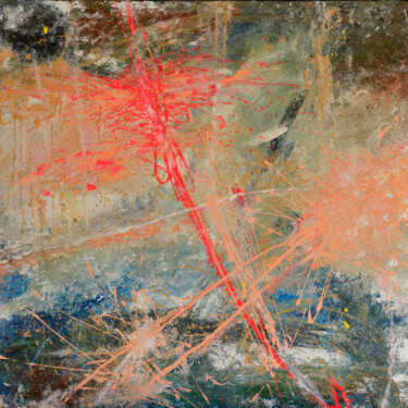 Painting titled "Astraction with sca…" by Olga Gerasimova (GOASH), Original Artwork, Acrylic