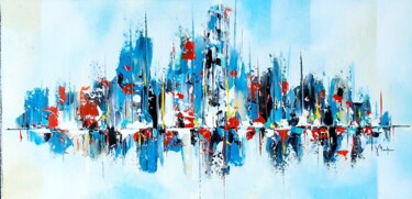 "HORIZONS" başlıklı Tablo Morgane Rakowski (Mrk Texture Art) tarafından, Orijinal sanat, Akrilik Ahşap Sedye çerçevesi üzeri…