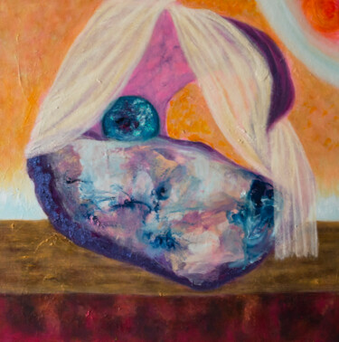 "Proxima Centauri B" başlıklı Tablo Lu Meng tarafından, Orijinal sanat, Petrol Ahşap Sedye çerçevesi üzerine monte edilmiş