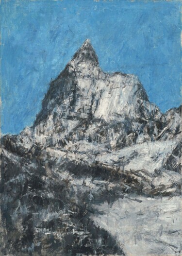 Peinture intitulée "Cervin C1074" par Aubin Chevallay, Œuvre d'art originale, Huile Monté sur Châssis en bois