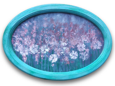 Peinture intitulée "DANDELION periwinkl…" par Stasy Vo, Œuvre d'art originale, Acrylique Monté sur Carton