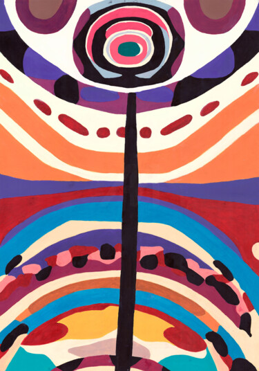 Картина под названием "Radiant Abstraction…" - Antonio Abril, Подлинное произведение искусства, Масло