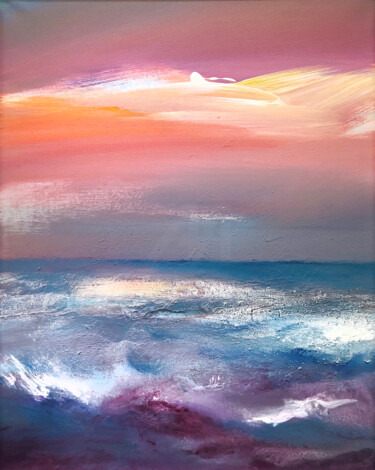 Schilderij getiteld "Stimmungswechsel" door Julia Asfour, Origineel Kunstwerk, Acryl Gemonteerd op Frame voor houten brancard