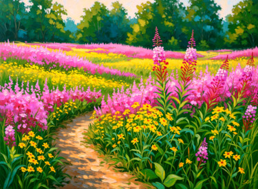 Digital Arts titled "Lively Colors of Iv…" by Sergei Gundorov, Original Artwork, Digital Painting