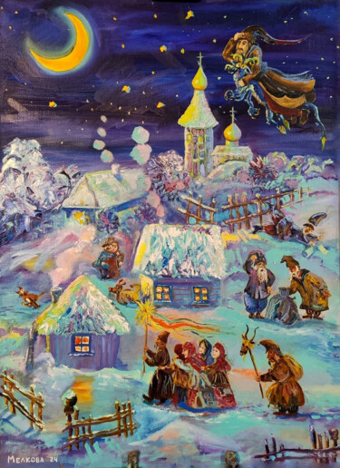 "The night before Ch…" başlıklı Tablo Maria Melkova tarafından, Orijinal sanat, Petrol