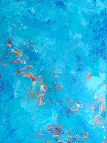 Painting titled "Whisper of the Ocean" by Igor Kotnik Art, Original Artwork, Acrylic Mounted on Wood Stretcher frame