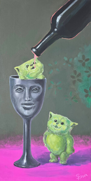 "Pink Still Life wit…" başlıklı Tablo Sveta Titova tarafından, Orijinal sanat, Akrilik