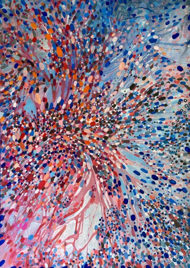 "Large colorful abst…" başlıklı Tablo Julia Brinkfrau tarafından, Orijinal sanat, Akrilik
