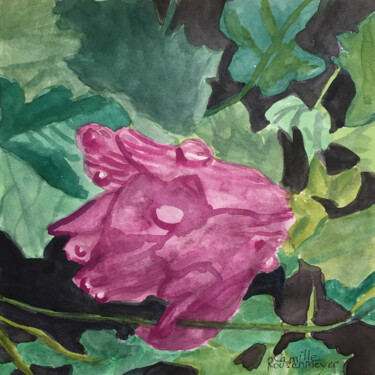 "Mauve musquée" başlıklı Tablo Camille Rouschmeyer tarafından, Orijinal sanat, Suluboya