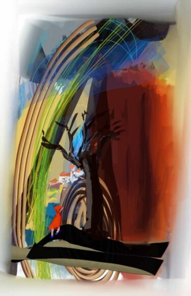 Digital Arts titled "Le retour à la mais…" by Jacky Patin, Original Artwork, Digital Painting