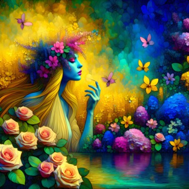 Arte digitale intitolato "Il giardino dell'Ed…" da Angelo Mazzoleni, Opera d'arte originale, Inchiostro