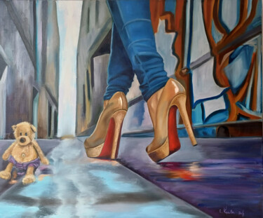 ""Where Does Childho…" başlıklı Tablo Zina Vysota tarafından, Orijinal sanat, Petrol Ahşap Sedye çerçevesi üzerine monte edi…