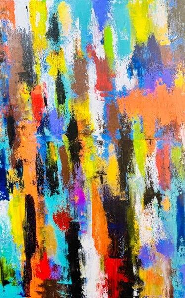 "Vibrant Chaos: A Sy…" başlıklı Tablo Ayesha Batool tarafından, Orijinal sanat, Akrilik