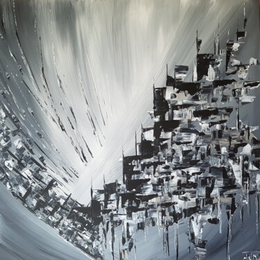 Pintura intitulada "Mondes imbriqués" por Myle (Aktaz), Obras de arte originais, Acrílico Montado em Armação em madeira