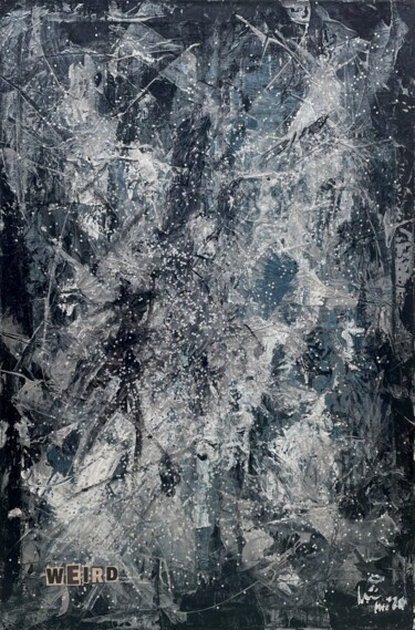 Painting titled "Weird" by Myredrm, Original Artwork, Acrylic Mounted on Wood Stretcher frame