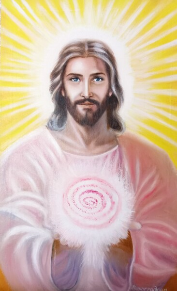 "Sananda. Сarrying l…" başlıklı Tablo Olga Vinogradova tarafından, Orijinal sanat, Petrol Ahşap Sedye çerçevesi üzerine mont…