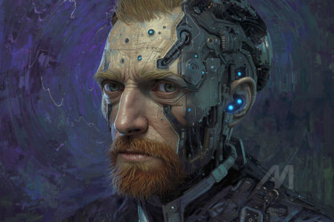 "Portrait Van Gogh 3" başlıklı Dijital Sanat Farouk Ferrah tarafından, Orijinal sanat, AI tarafından oluşturulan görüntü