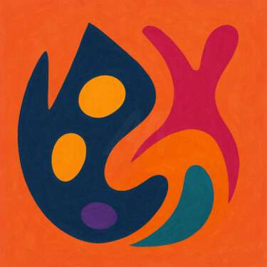 Digital Arts titled "Éclats d’Énergie Co…" by Yahya Ahssaini, Original Artwork, Digital Painting