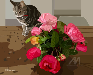 2025-09-17 Muse et le bouquet de roses