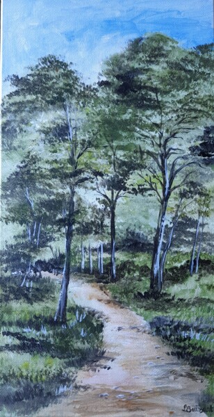 Painting titled "en me promenant dan…" by Lise Buissart, Original Artwork, Acrylic