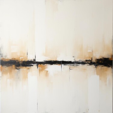 Digital Arts titled "Beige Black Minimal…" by Stellaartist001, Original Artwork, AI generated image