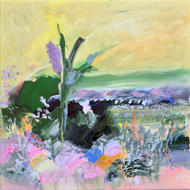 Peinture intitulée "L'éclat des rives" par Muriel Cayet, Œuvre d'art originale, Acrylique Monté sur Châssis en bois