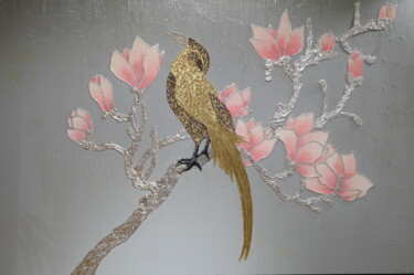 "Магнолия и птица" başlıklı Tablo Svetlana Pererodina tarafından, Orijinal sanat, Akrilik