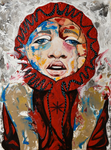 Pintura intitulada "MANHATTAN KID" por Rougieart, Obras de arte originais, Acrílico Montado em Armação em madeira