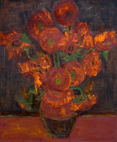 "Van Gogh Sunflowers…" başlıklı Tablo Sasha Tovstik tarafından, Orijinal sanat, Petrol