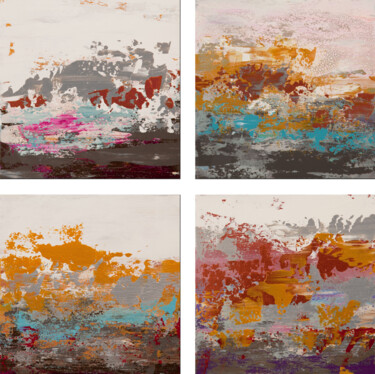 Pintura intitulada "Modern Industrial 31" por Hilary Winfield, Obras de arte originais, Acrílico Montado em Armação em madei…