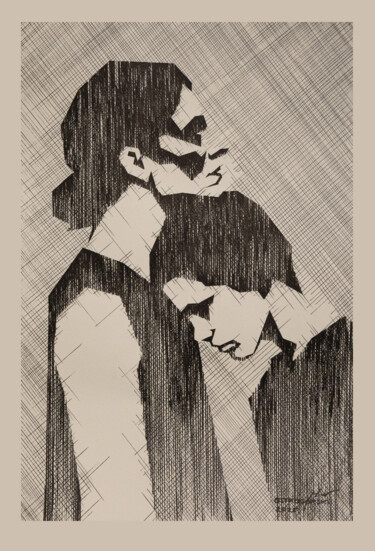 Rysunek zatytułowany „Czułość (02)” autorstwa Michał Ostrogórski, Oryginalna praca, Marker