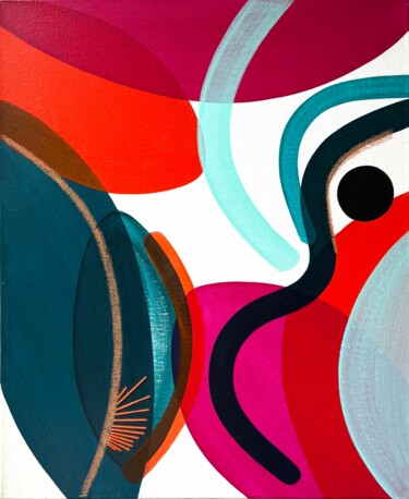 Peinture intitulée "Spring sunset 11" par Laura Dujoncquoy, Œuvre d'art originale, Acrylique Monté sur Châssis en bois